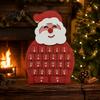 Wooden Storage Drawers Santa Snowman Advent Calendar, 24-Day Countdown Box with Decorative Calendar Numbered Drawers, Christmas Tabletop Decor, Candy