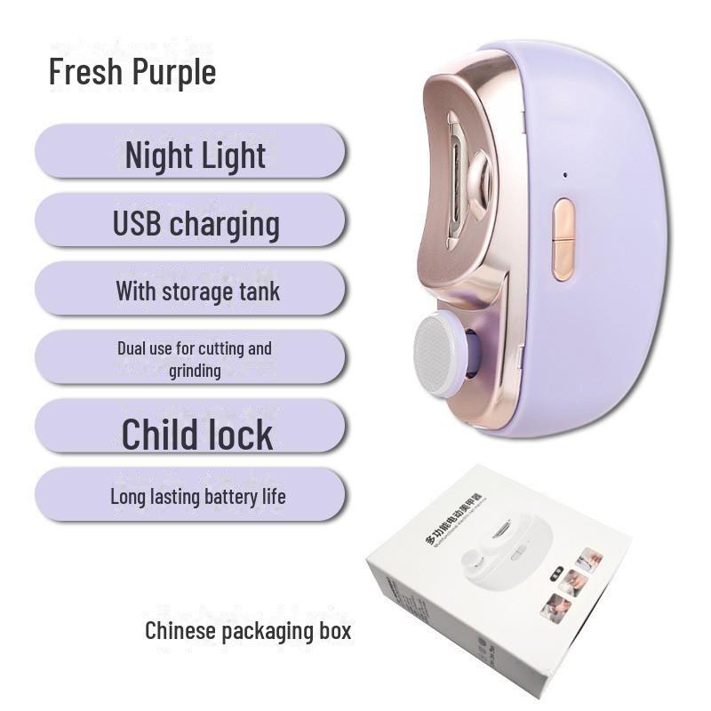 Automatic 2-in-1 Electric Nail Polisher & Clipper for Kids - Anti-Splash Design