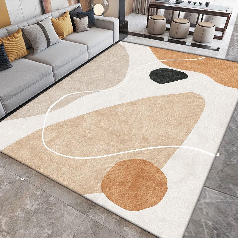 Large Area Rug Non-Woven Washable for Living Room Bedroom Study Nordic Ins Style Commercial Home Decor