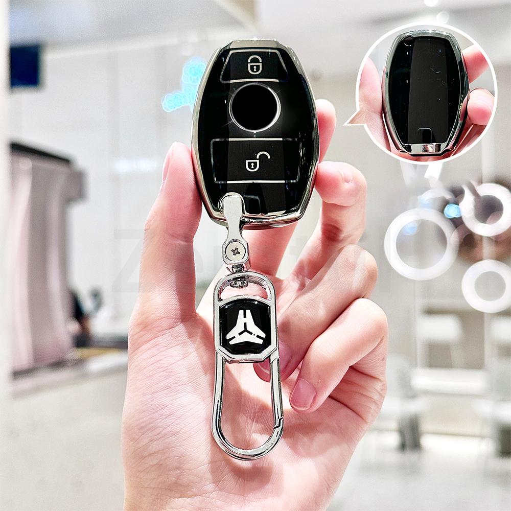 Auto Tpu Keyless Shell Fob For Mercedes-Benz Gla Glc Gle Glk Vito Sprinter Sl Slk Viano Ml A B C E G S V Class Car Key Case Bag
