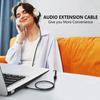 1/8inch Auxiliary Audios Plugs Extension Cable 3.5mm to 3.5mm Mono Male To Female Cable Easy Mount 80cm / 31.5inch Long