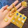 Stress Relief 9 Keys Fidget Keychain Cartoon Keyboard Clicker Keychain  Student Gift
