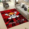 One Piece Straw Hat Pirates Square Floor Mat Living Room Bedroom Decor,Cartoon Welcome Mat