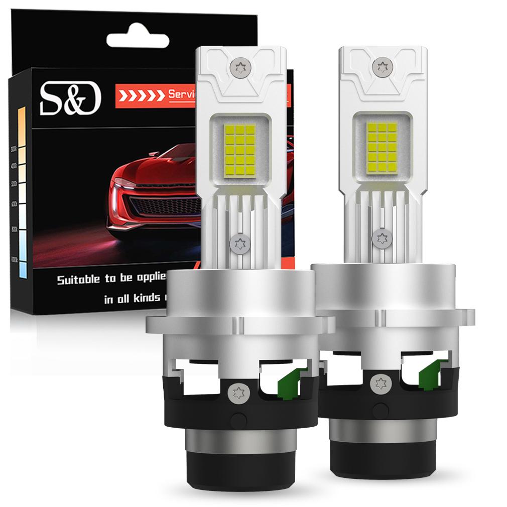 

2Pcs 60000Lm D2S D4S Led Car Headlights Bulbs D2R D4R LED Car Light High power 200W 1:1 Plug and Play 30Core CSP Chips Turbo Lamp 6500K White D4S/D4R