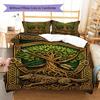 Tree of Life Pattern Bedding Quilt Set Quilt Cover Pillowcase Home Decoration Gift (1 * Duvet Cover + 2 * Pillowcase, Without Core)