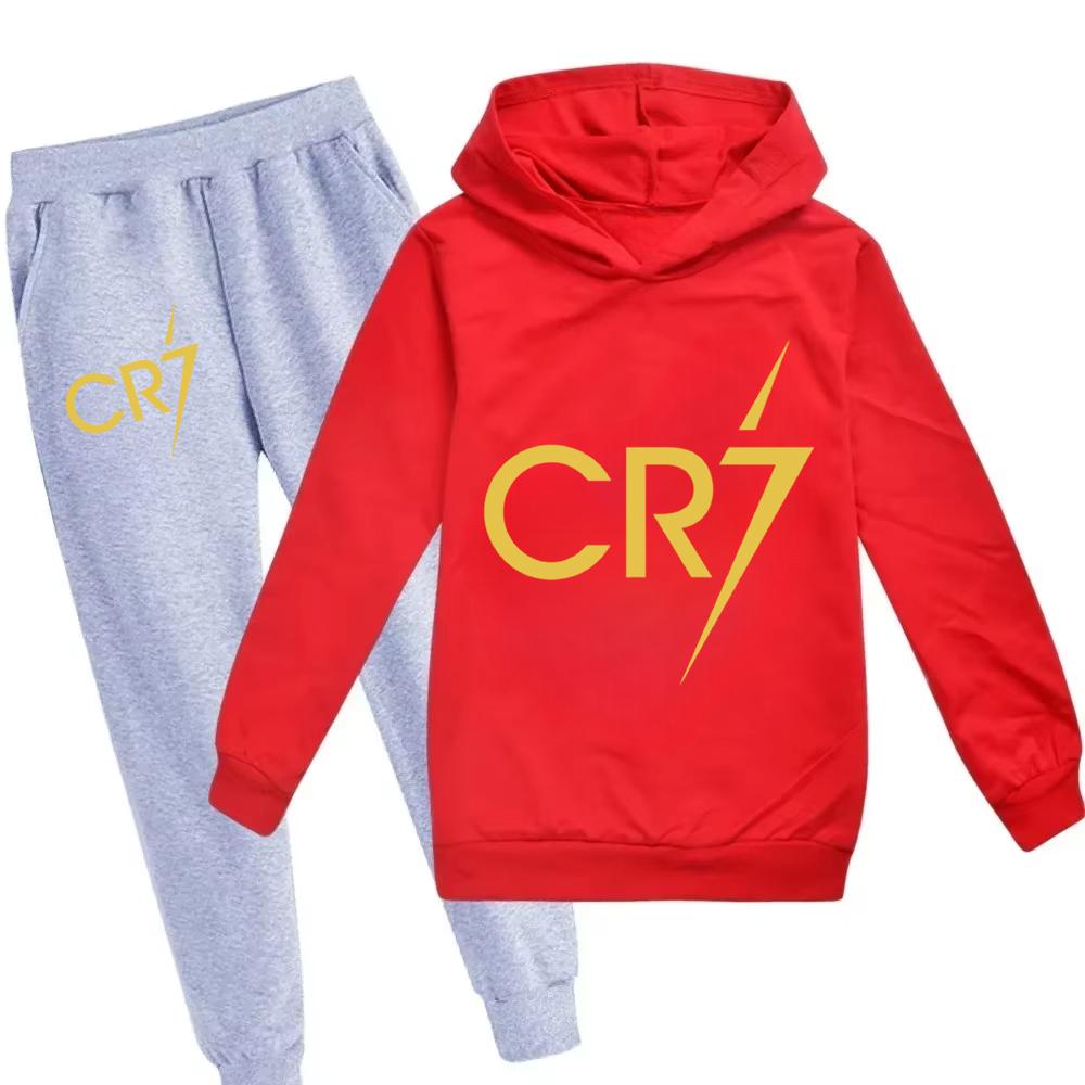 Kid's Clothes Hoodie +Pants Suit 2pcs Set Boy Tracksuit Spring Autumn Sweatshirt Set Football CR7 Children Sportsuit