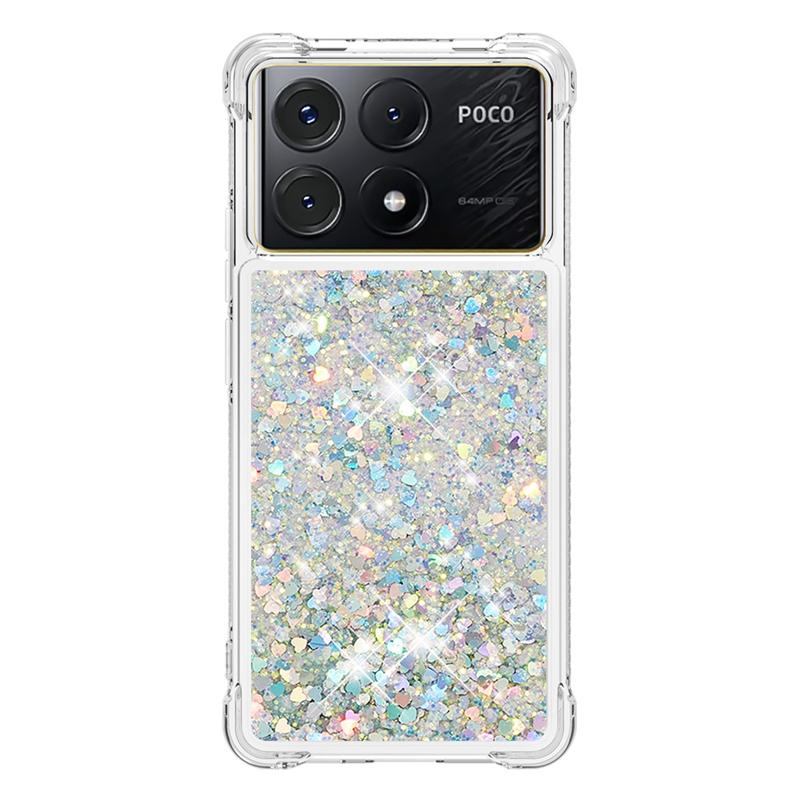 X6 Pro Case On For Fundas Xiaomi Poco X6 Pro Cover Glitter Dynamic Liquid Case For Xiomi Xiaomi PocoX6 X 6 Pro Phone Cases Etui
