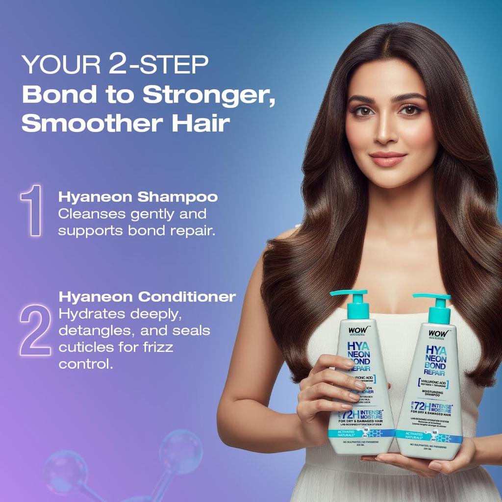 WOW Skin Science HyaNeon Bond Repair Hyaluronic Conditioner for Dry & Damaged Hair 200ml