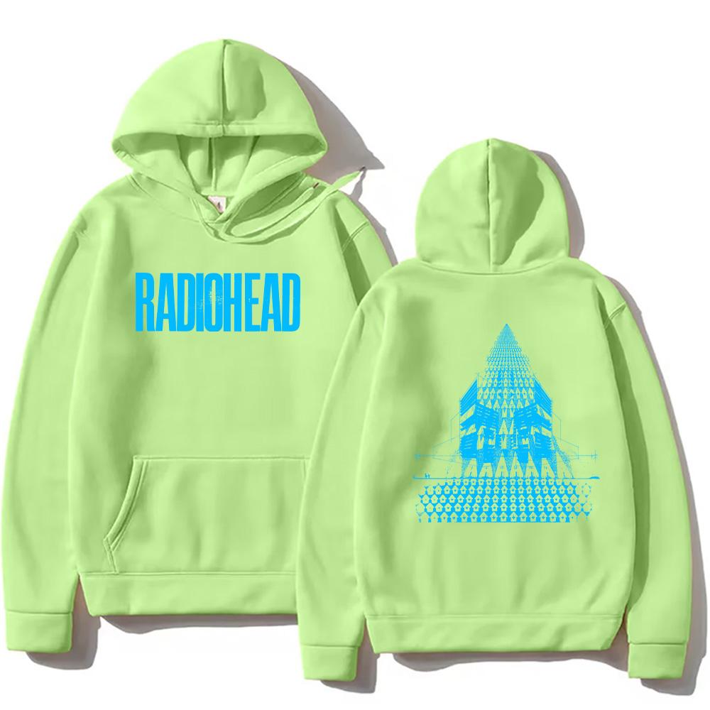 Radiohead Tour Harajuku Aesthetic Hoodies Radiohead Vintage Graphic Pullovers Men's Women Clothing Hip Hop Rock Band Sweatshirts