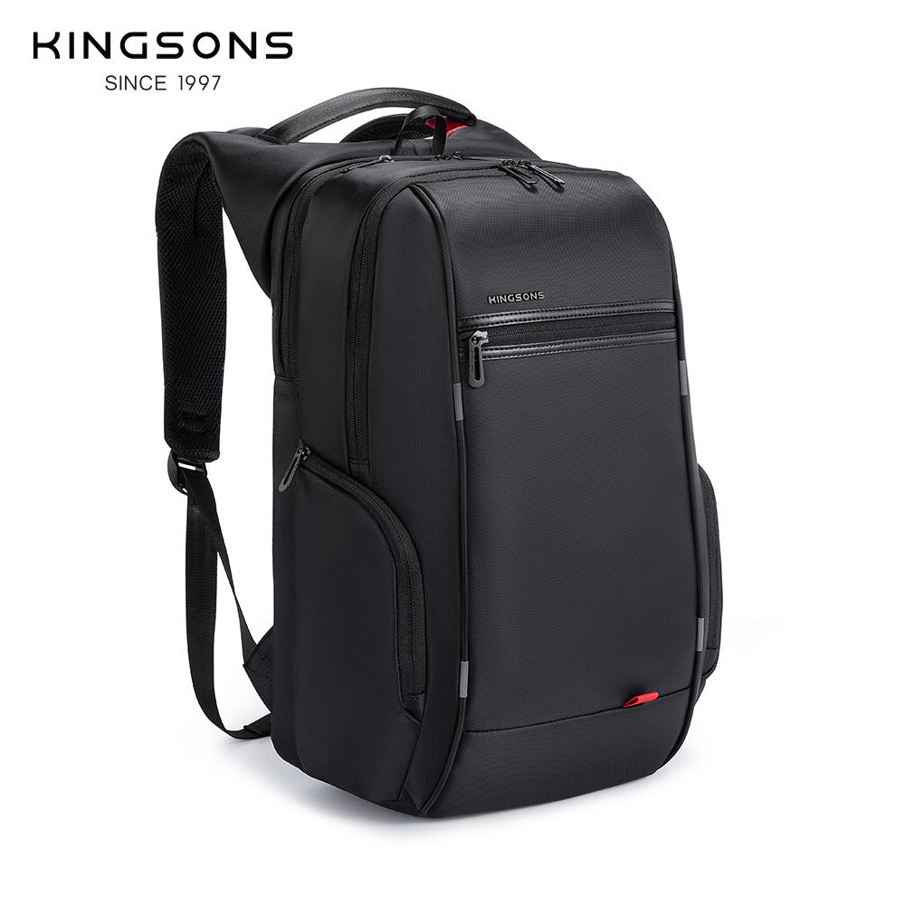 Men’s Backpacks Kingsons For 15.6,17 Inch Laptop With Type-C USB Charging Port Waterproof Business Black KS3140-AC/AD