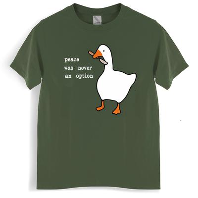 La Paix N'a Jamais Été Une Option Imprimés T-shirt Homme Coton Vêtements Créativité Tout-math Manches Courtes Mode Décontracté Hauts Amples T-shirt Homme