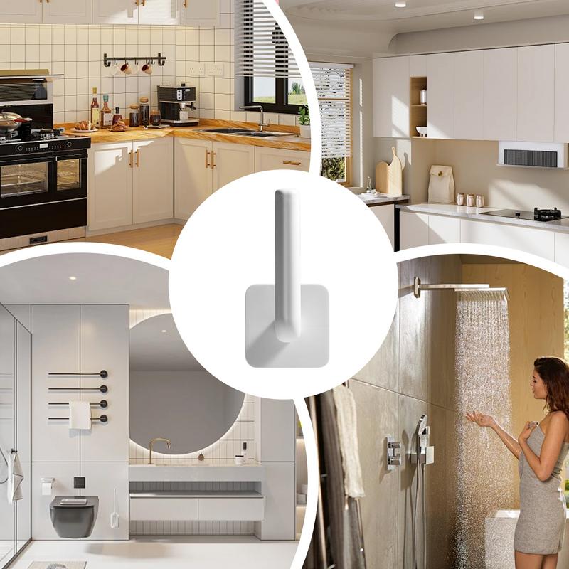 Wall Towel Hooks Wall Mounted Hand Towel Hanger No Drilling Toilet Paper Hanger Hardware For Closet Living Room Clothes Hats RV