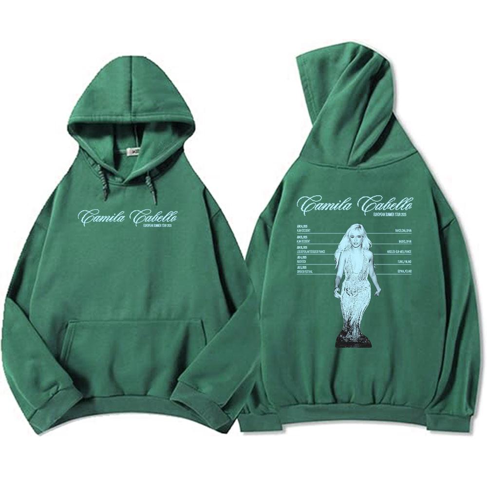 Camila Cabello Yours.C Tour 2025 Hoodies Langarm Fleece Herren/Damen Sweatshirts Grafik Kleidung Tasche Kapuzenpullover Männlich