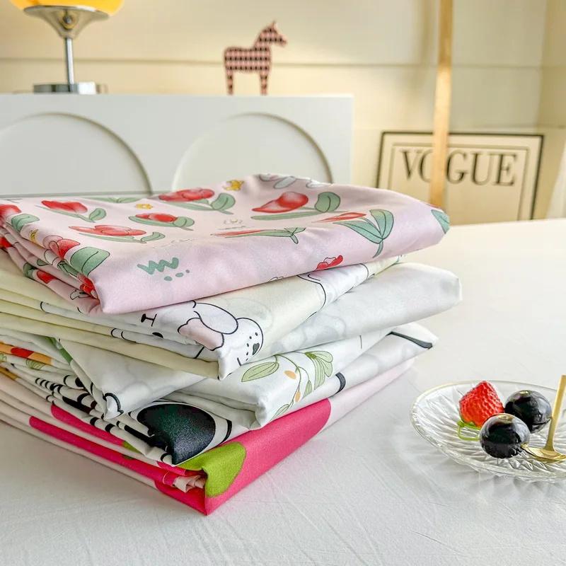 Flat Sheet Floral Style Bedsheet Skin-friendly Bed Linen Simple Student Bed Fitted Sheet Mattress Pad Bedcover