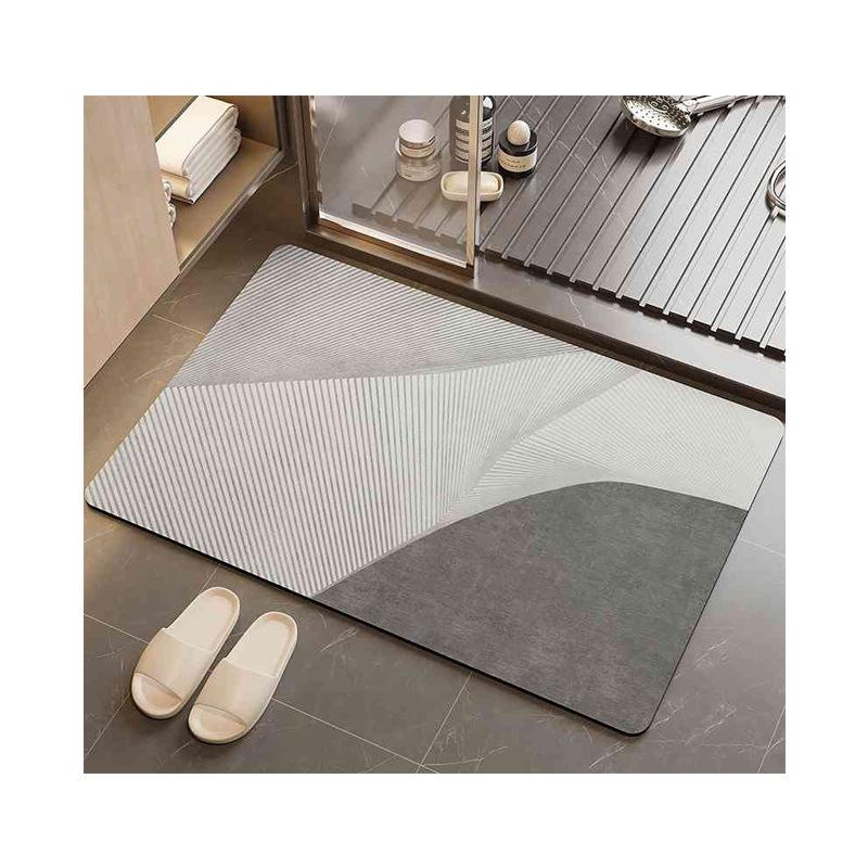 Leichter Luxus Kieselgur Fußmatte, Duschraum, Schnelltrocknend, Schmutzabweisende Fußmatte, Haushalt Anti-Rutsch Und Pflegeleichte Fußmatte