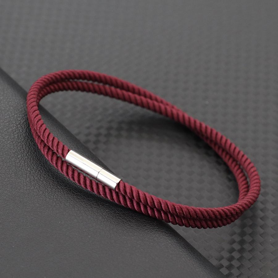Simple Style 3mm Thin Rope Bracelet For Men Double Layer Braided Wish Braslet Good Luck Red Thread Braclet Outdoor Cycling Joias