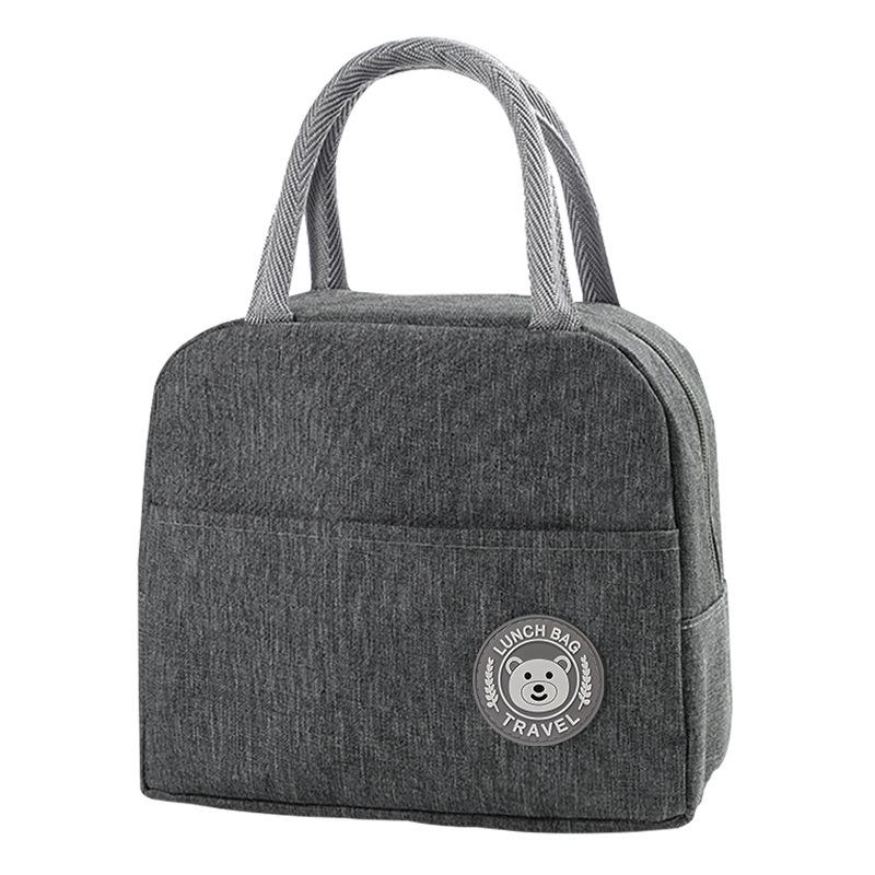 Geantă termică portabilă Bento Geantă termică pentru păstrare în stare proaspătă Geantă izolată cutie de prânz Folie de aluminiu Lucru la școală cu geantă de prânz Sacul de gheață