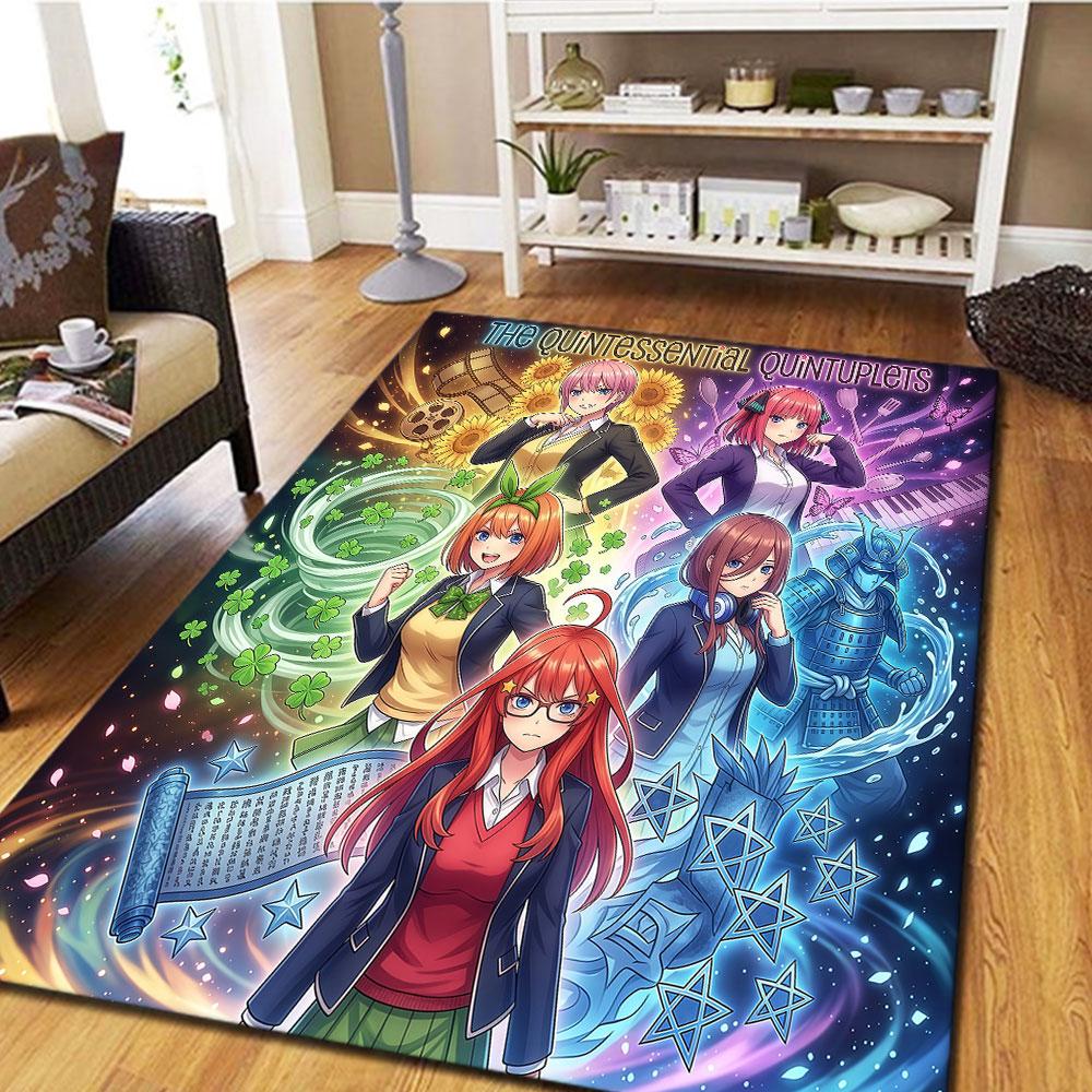 The Quintessential Quintuplets New Patterned Carpet for Bedrooms Sofas Cool Movie Carpet Holiday Present Halloween Gifts HE140