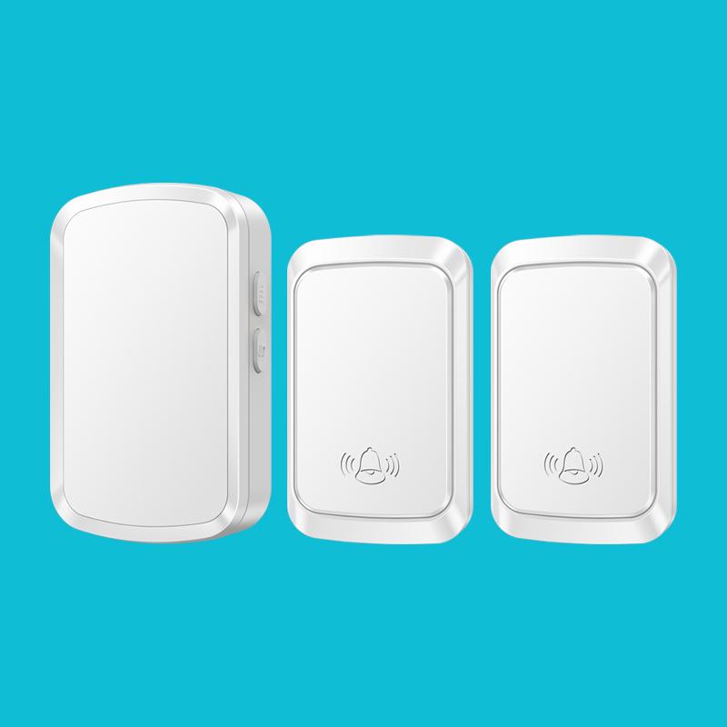 Self-Powered Wireless Doorbell: Long Distance, Waterproof, Two-to-One Outdoor Ringing System White China