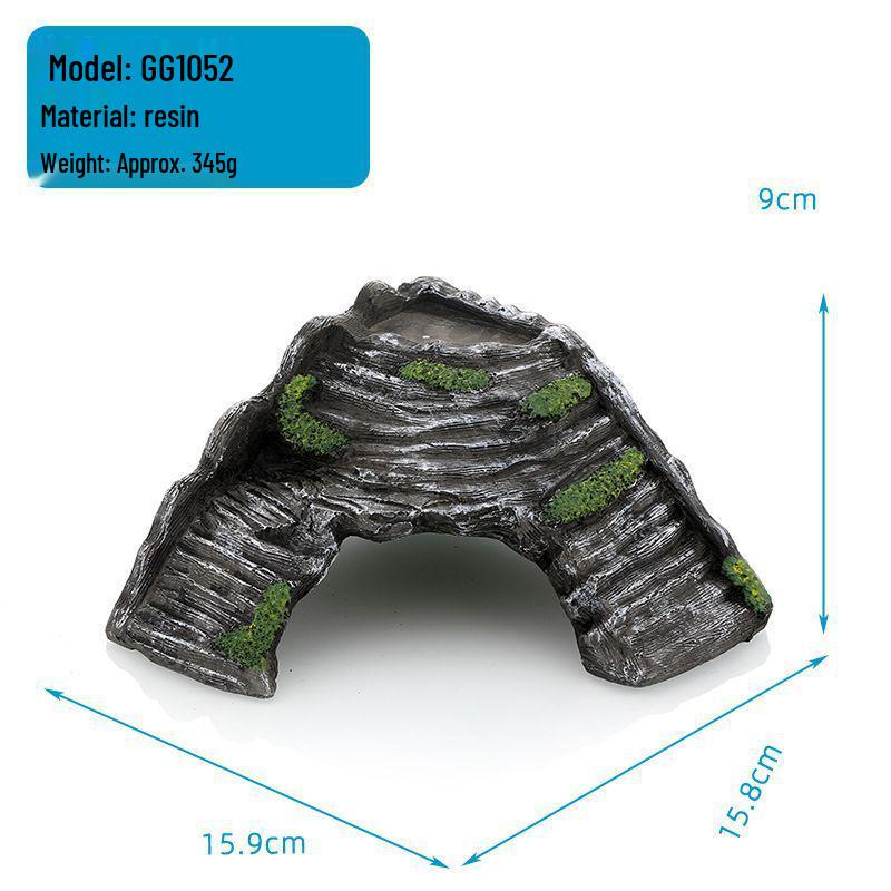 Platformă pentru Broaște Țestoase la Soare și Ascunzătoare: Loc de odihnă plutitor doi-în-unu și rampă de cățărare pentru țestoase cu tâmple roșii și țestoase de iaz chinezești