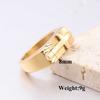 Stainless Steel Cross Rings for Men, Silver and Gold - Toned, with Exquisite Sunburst Pattern