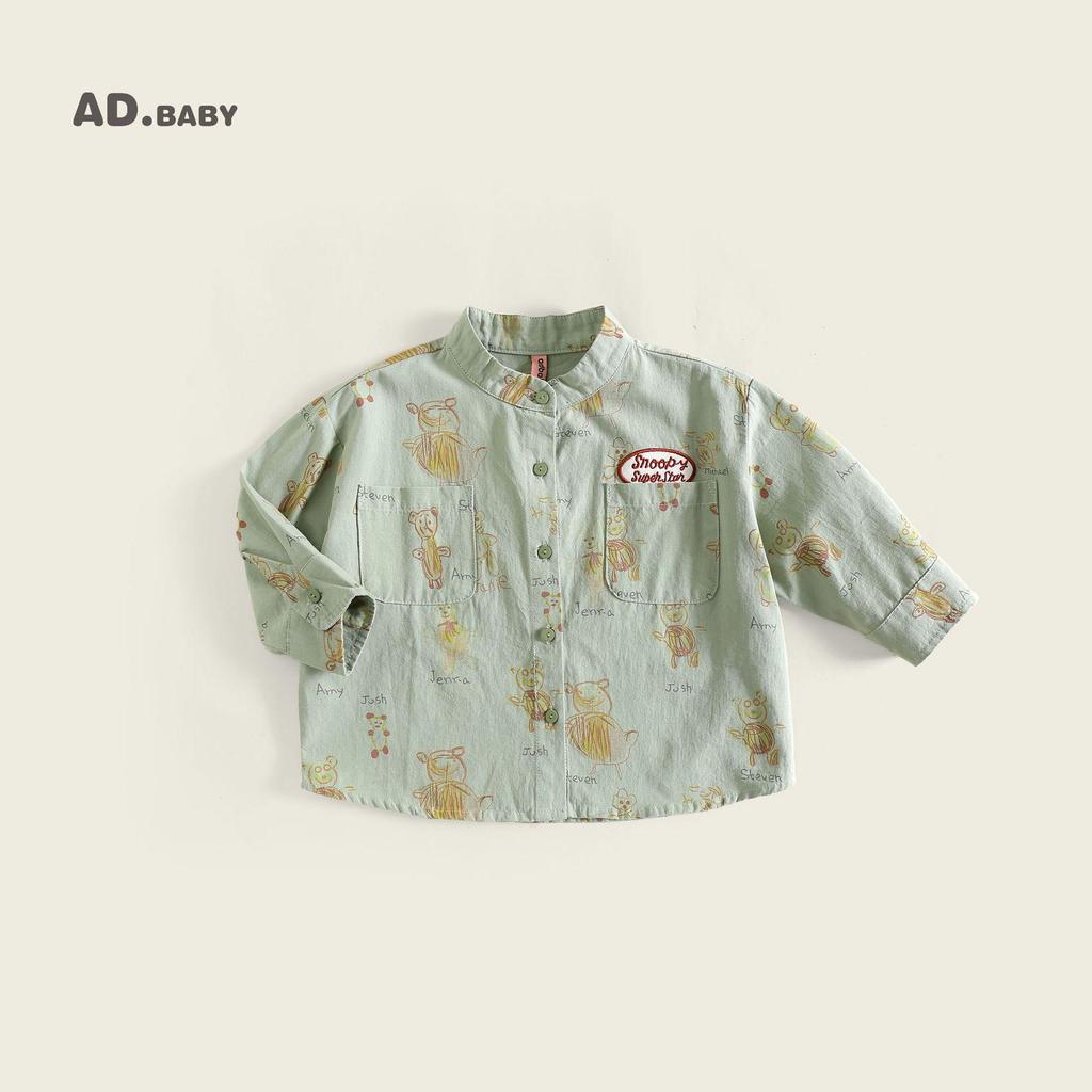 Mori Style Cartoon Long-Sleeve Top for Kids: Fashionable, Loose-Fit, Unisex Shirt