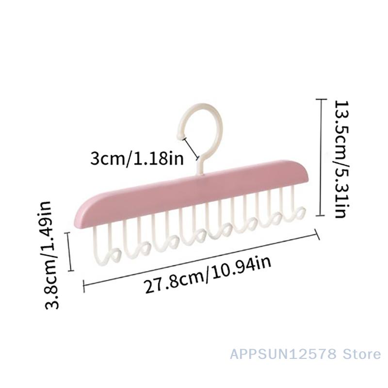 8 ganci appendiabiti per reggiseno, cinture, canottiere, vestiti, organizer, cravatte, cappelli, sciarpe, antiscivolo, salvaspazio, per riporre gli abiti nell'armadio