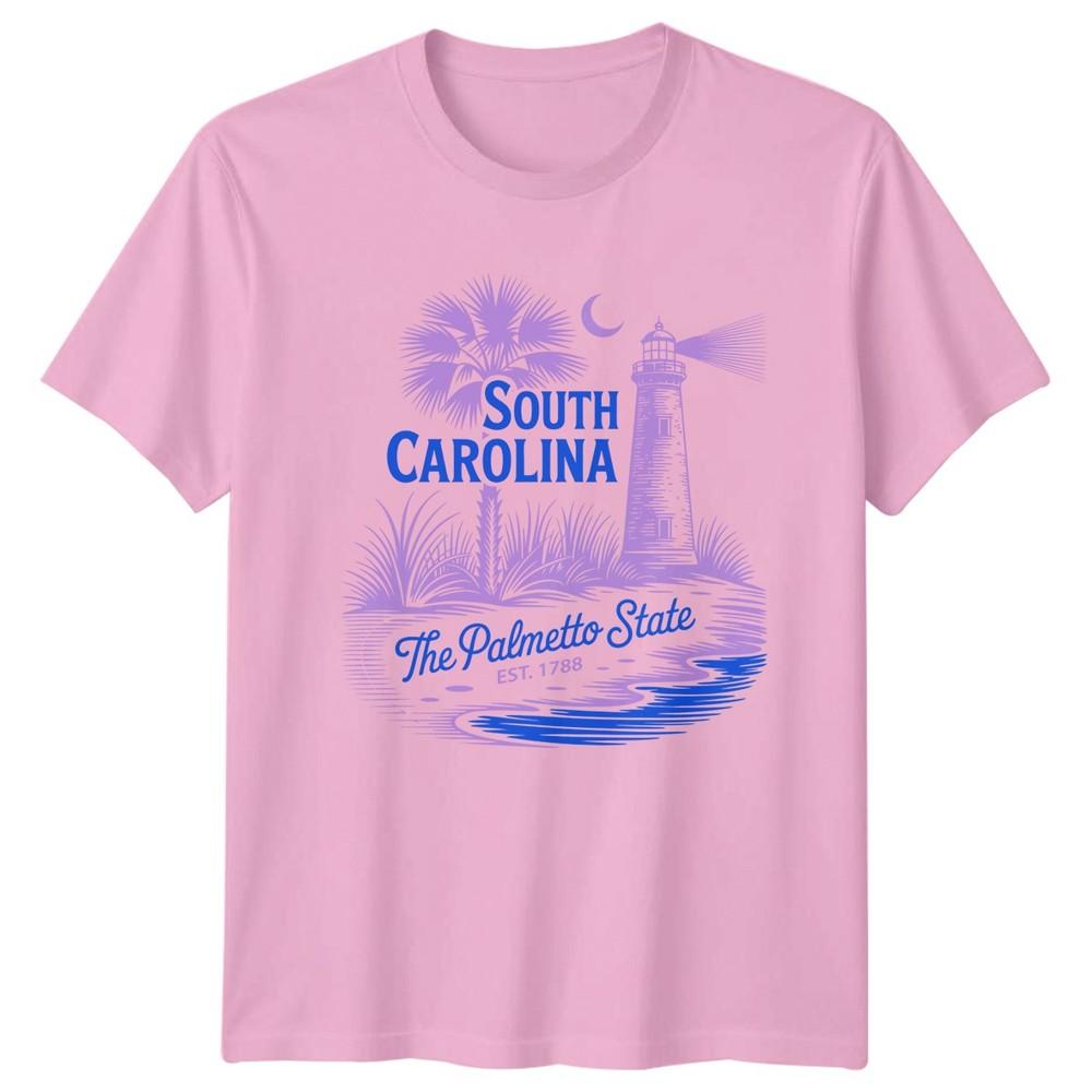 South Carolina Palmetto State Lighthouse Travel Unisex Unisex Graphic Tee Vintage