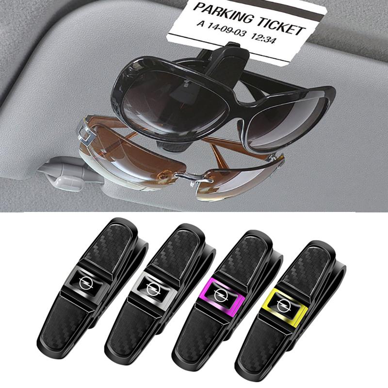 Car Mounted Glasses Frame sun visor Degree Rotation Multifunctional Opel Car Glasses Clip Double Headed Clip Board