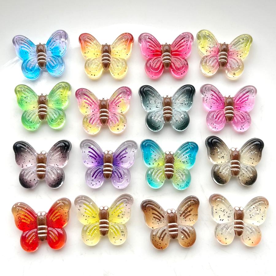 20 Exquisite and Colorful Butterfly Rhinestone Flat Back Scrapbook Decorations DIY Jewelry Earrings Home Decoration Accessories