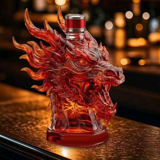 Trójwymiarowy Zwierzęcy Karafka do Whiskey, Dekoracyjna Butelka do Whiskey 350ml, Szklana Butelka na Likier w Kształcie Ptaka, Artystyczna Karafka do Wina Whiskey Likierów Dekoracja Domowego Baru