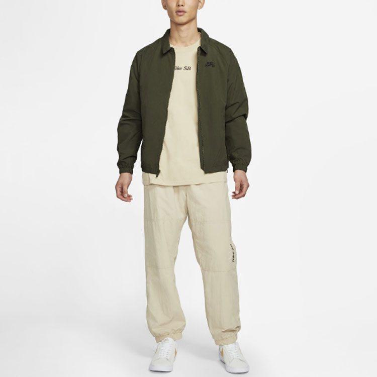 Nike Jackets Men's Green Lapel Moderate Workwear CV4306-325