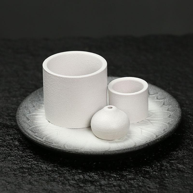 

1 шт. Керамический держатель для благовоний - многофункциональный 4-в-1 для пало санто, шалфея, палочек, свечей и кристаллов, идеально подходит для Рождества