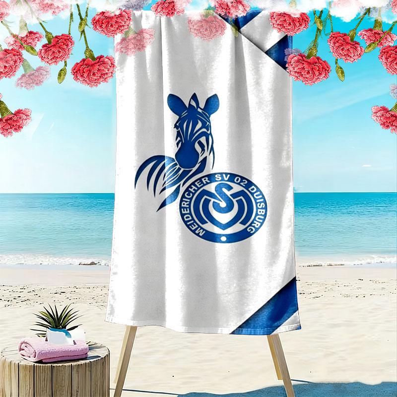 MSV Duisburg Print Strandtuch, Großes Weiches Schnelltrocknendes Handtuch für Strand Camping Schwimmen