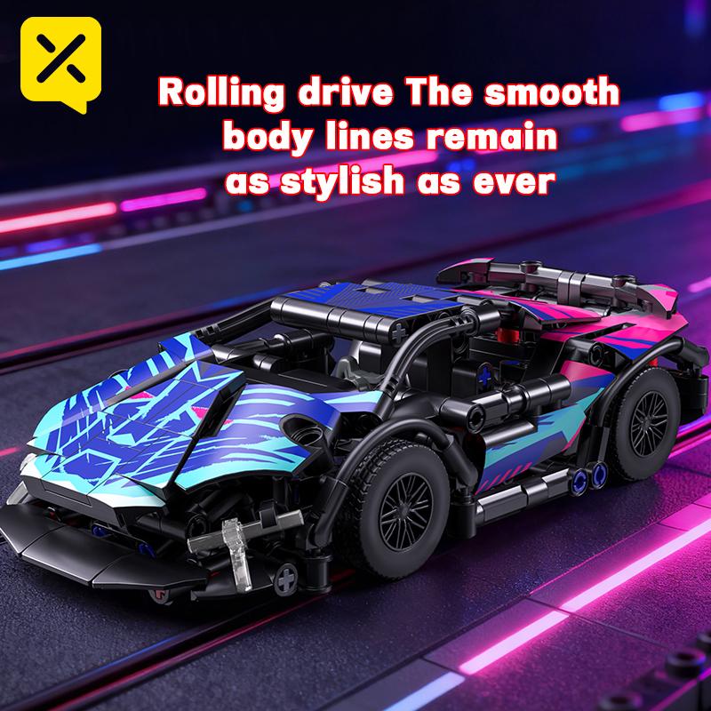 ToylinX 321PCS MOC Technic Supercars Building Blocks City Speed Super Racing Model Bricks High-Tech Toys Gift for Boys Kid Adult