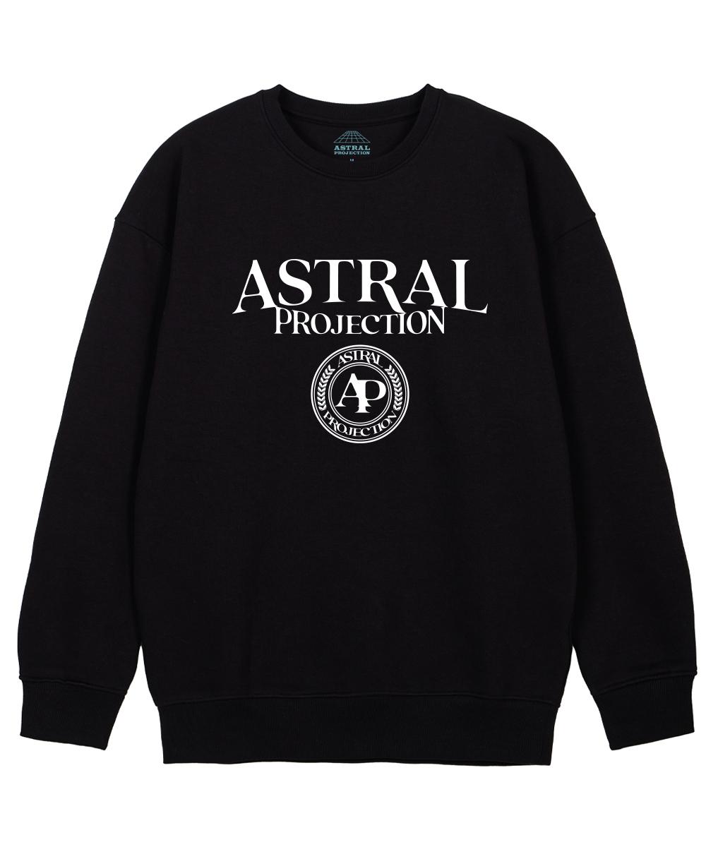 Astral Projection Lettering Logo Emblem Loose Fit Sweatshirt_Black Xxl