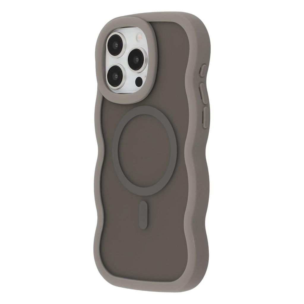 For iPhone 14 Pro Max Case Compatible with MagSafe TPU + PC Phone Back Cover Skin Touch Wave Shape