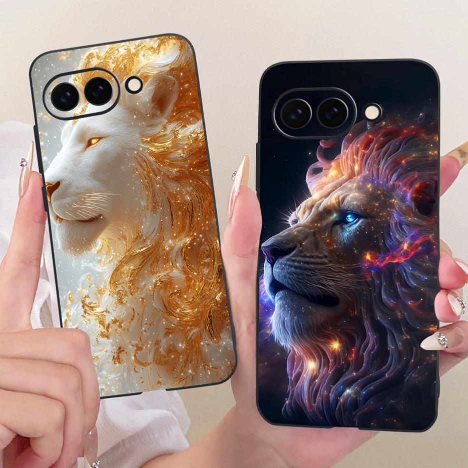 Für Google Pixel 9 Pro Hülle Niedlicher Löwe Mode Bemalte Abdeckung Weiche TPU Handyhülle Für Google Pixel 9A Pixel9 Pro Rückseite Fundas
