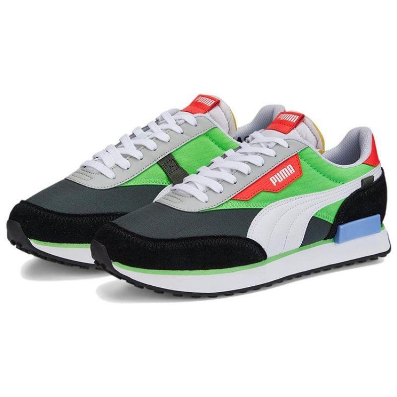 PUMA Future Rider Play Unisex Low Top Lifestyle Shoes Green White Black 371149-85