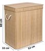 Soren Bamboo Laundry Basket, 2 Compartments, Natural