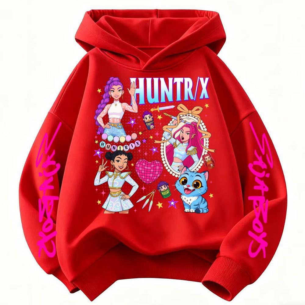 Autumn Anime K Pop Demon Hunters Children's Hoodie Harajuku Hip Hop Pullover Top Sweatshirt Sportswear Fashion Y2k Clothing