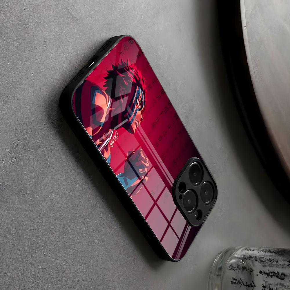 Akaza Demon Slayer Anime Creative Method Phone Case Glass For IPhone17 Air 16 15 17 14 Pro Max 13 12 11 X XS XR Plus For Samsung