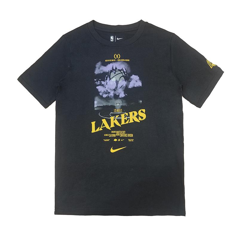 

Nike Футболка с коротким рукавом с надписью, дышащая, модный тренд, детские топы, черная 3Z2B7NBEB-LAK S