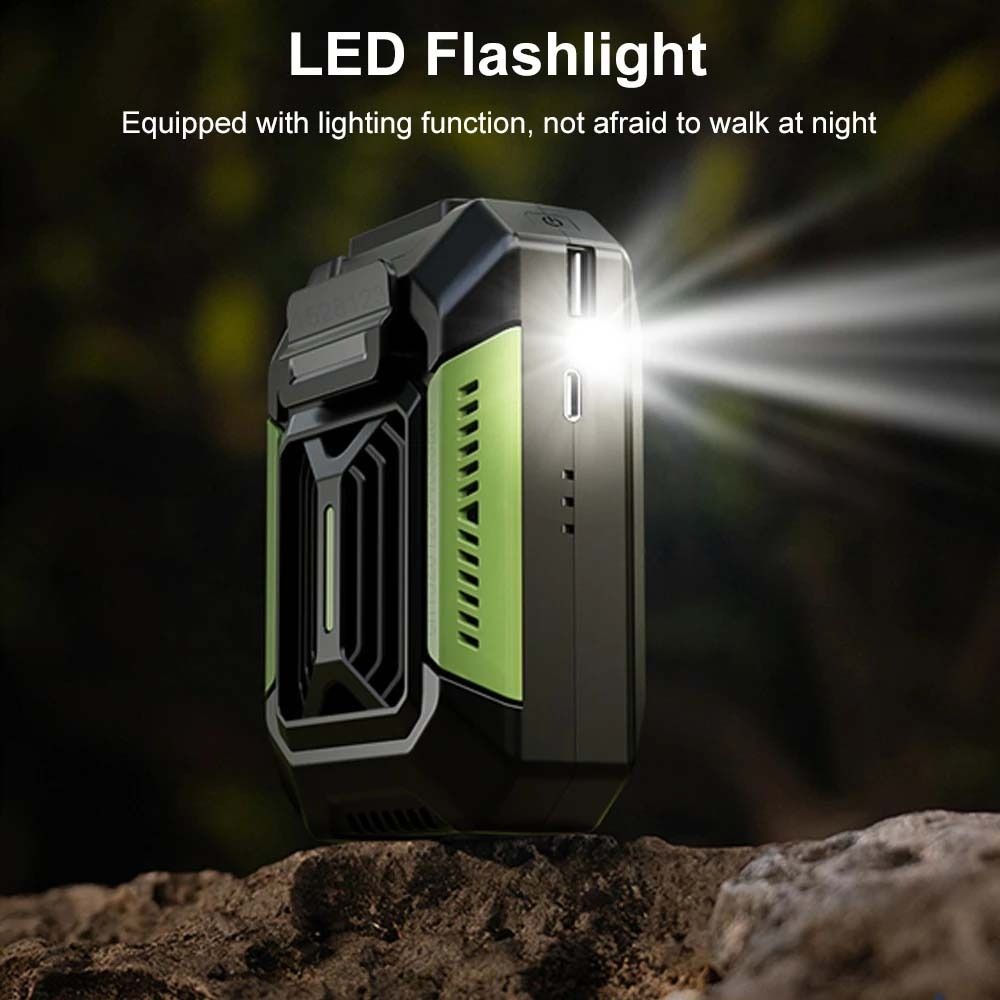 Hanging Waist-mounted Fan USB Rechargeable Waist Fan Portable Cooling Fan  Outdoor Camping