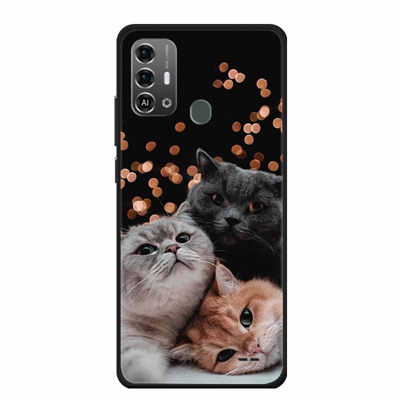 For ZTE Blade A53 Pro / A53Plus Case Lovely Soft TPU Painted Cat Silicone Cover for ZTE Blade A53 Plus Funda Coque A53Pro Shell
