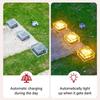 LED Solar Garden Light Brick Ice Cube Solar Lawn Lights Outdoor Christmas Decoration Lamp for Stair Pathway Driveway Landscape Yard Patio