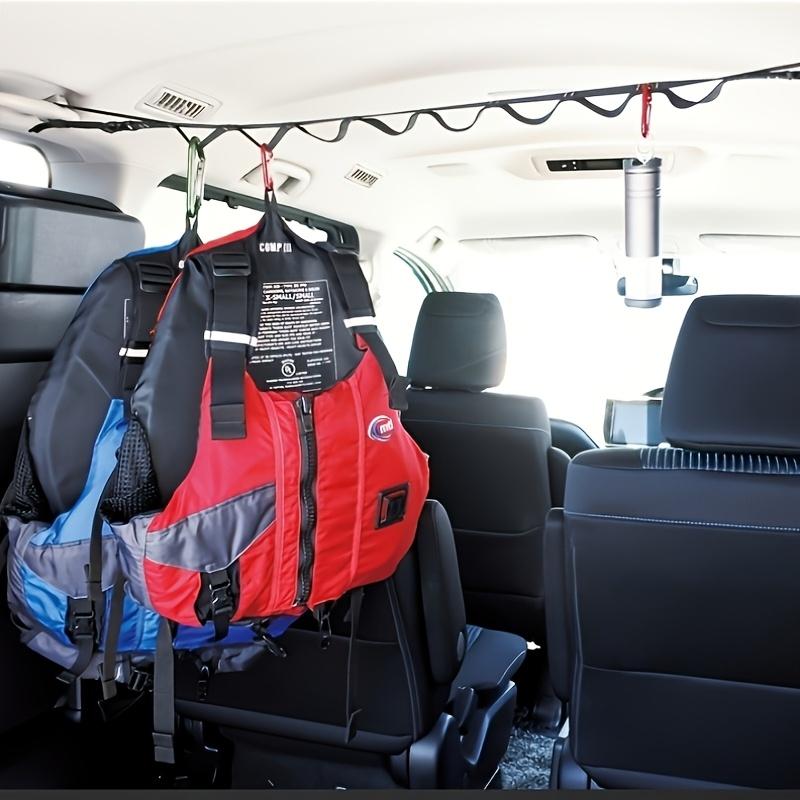 1pc Durable Nylon Car Clothes Hanging Rack, Adjustable 132cm Length, 30mm Thickness | Multipurpose Storage Belt