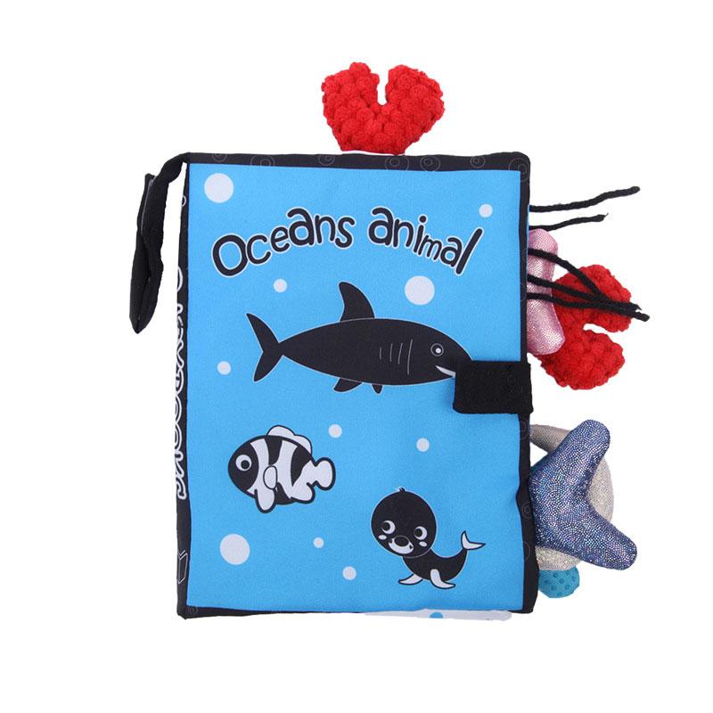 Baby Stoffbuch Montessori Spielzeug Baby Weiches Ruhiges Buch Bunte Tiere Lernen Pädagogische Babybücher 0 12 Monate