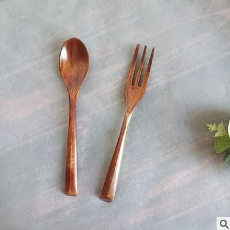 Japanese Style Beechwood Spoon & Fork Set