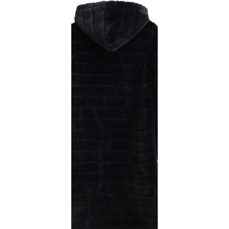 New Imitation Fur Hooded Vest Women's Plush Vest Autumn and Winter Warm Casual Fashion Hooded Long Vest